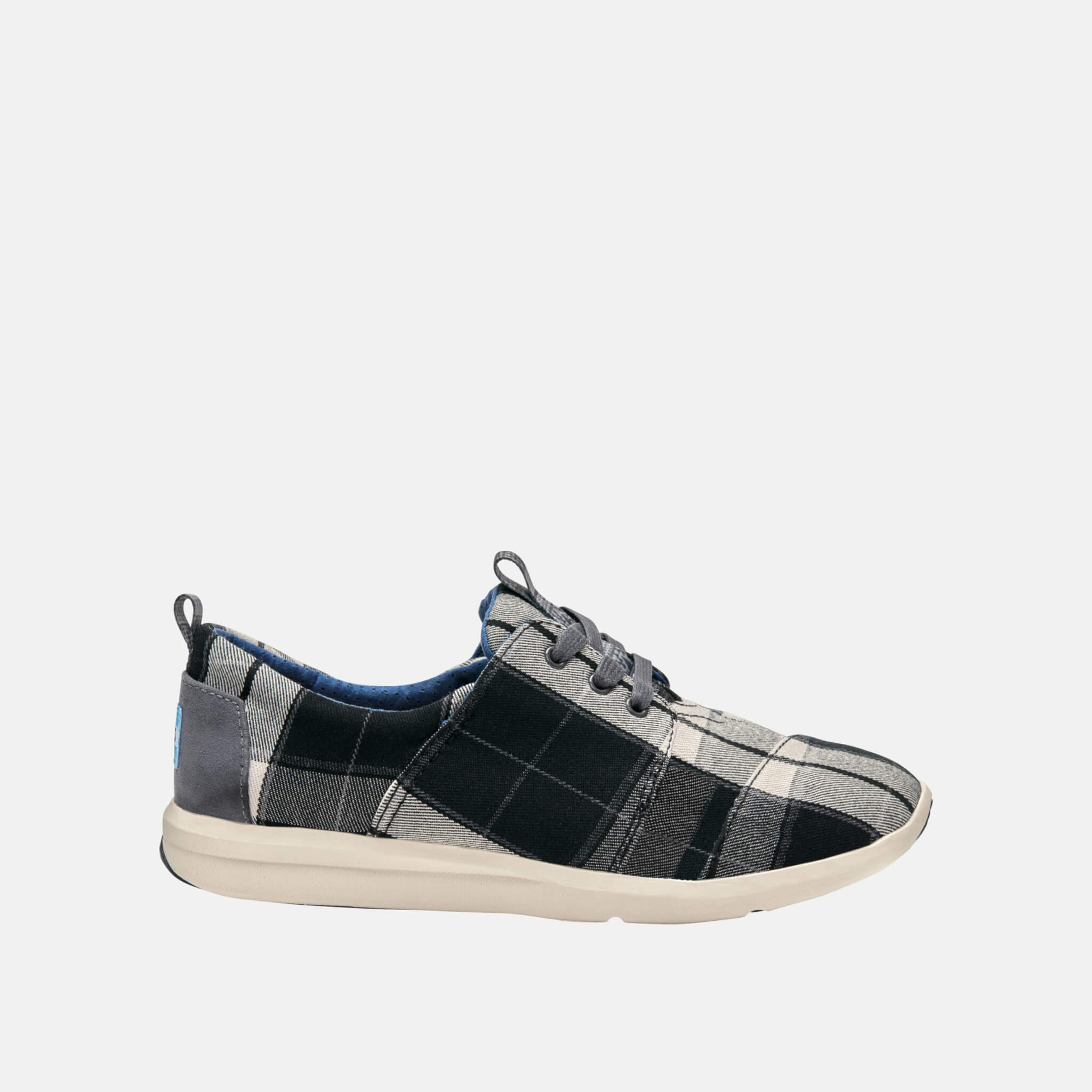 Černobílé dámské tenisky TOMS Plaid Del Rey