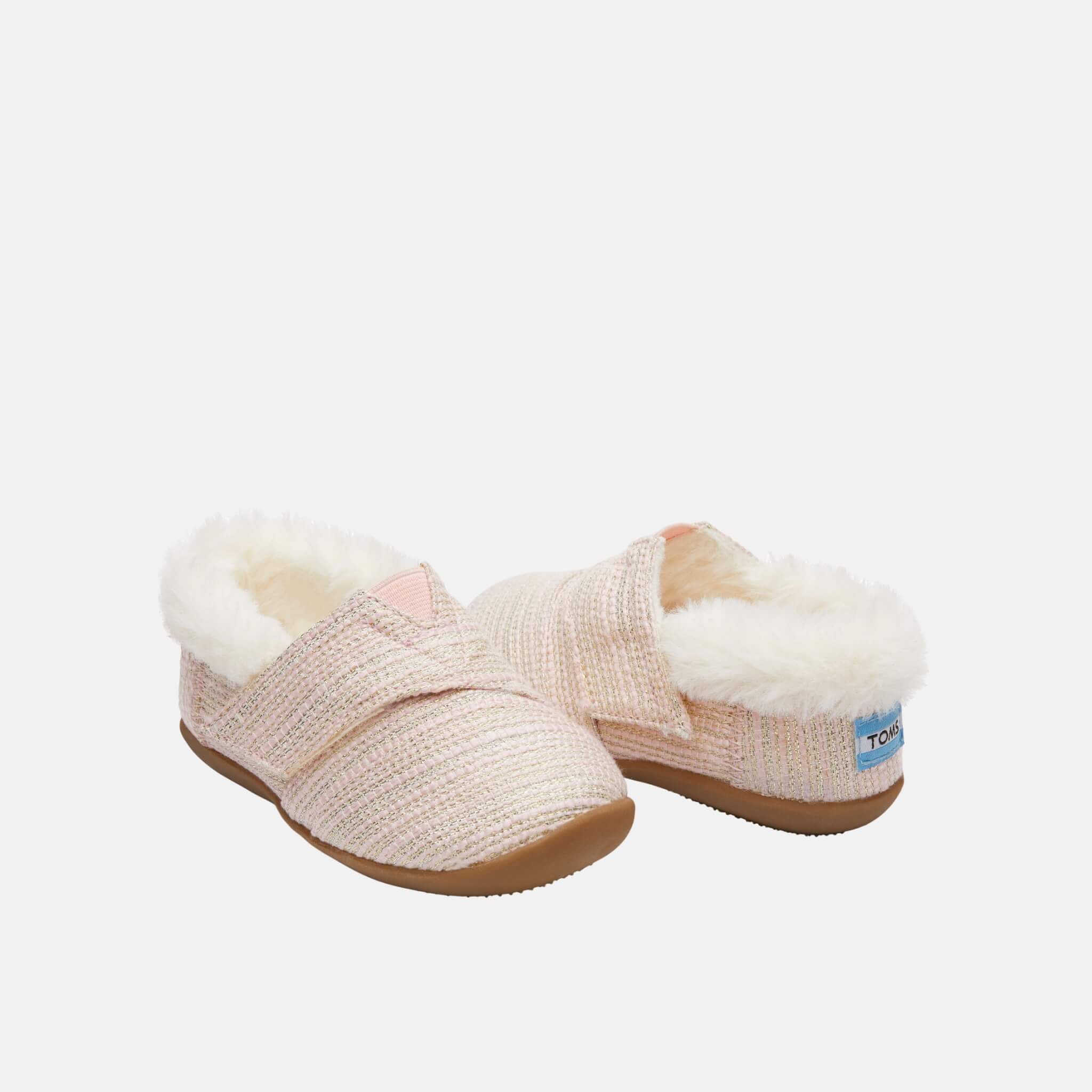 Dětské růžové bačkory TOMS Tiny Woven