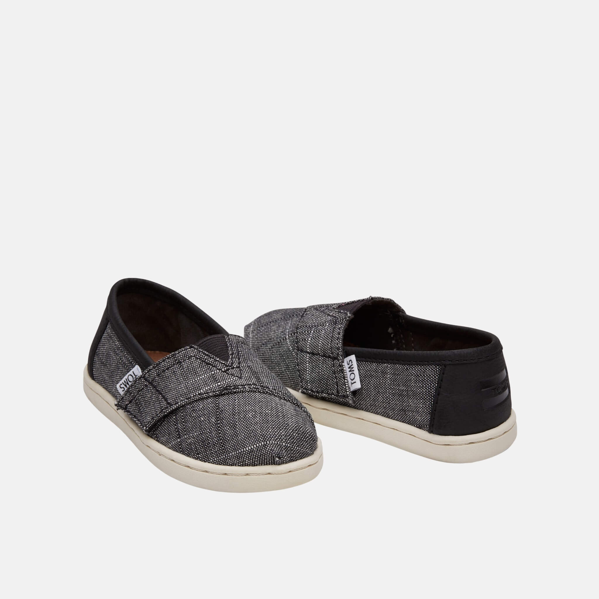 Dětské černošedé TOMS Textured Seasonal Classics Tiny Alpargata