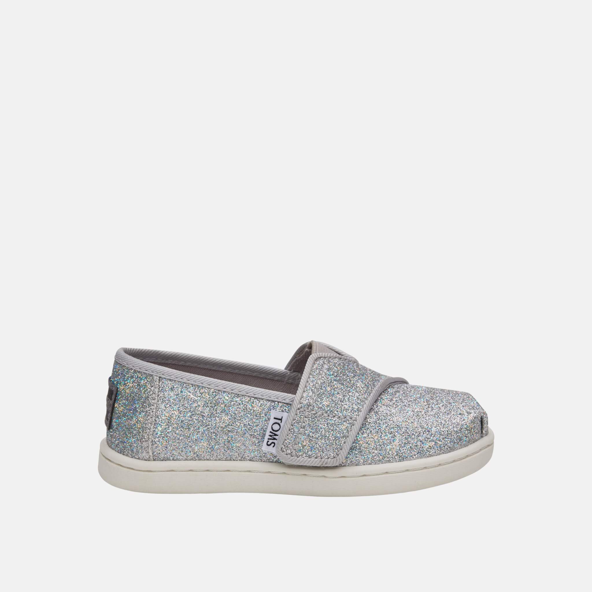 Dětské stříbrné espadrilky TOMS Tiny Alpargata