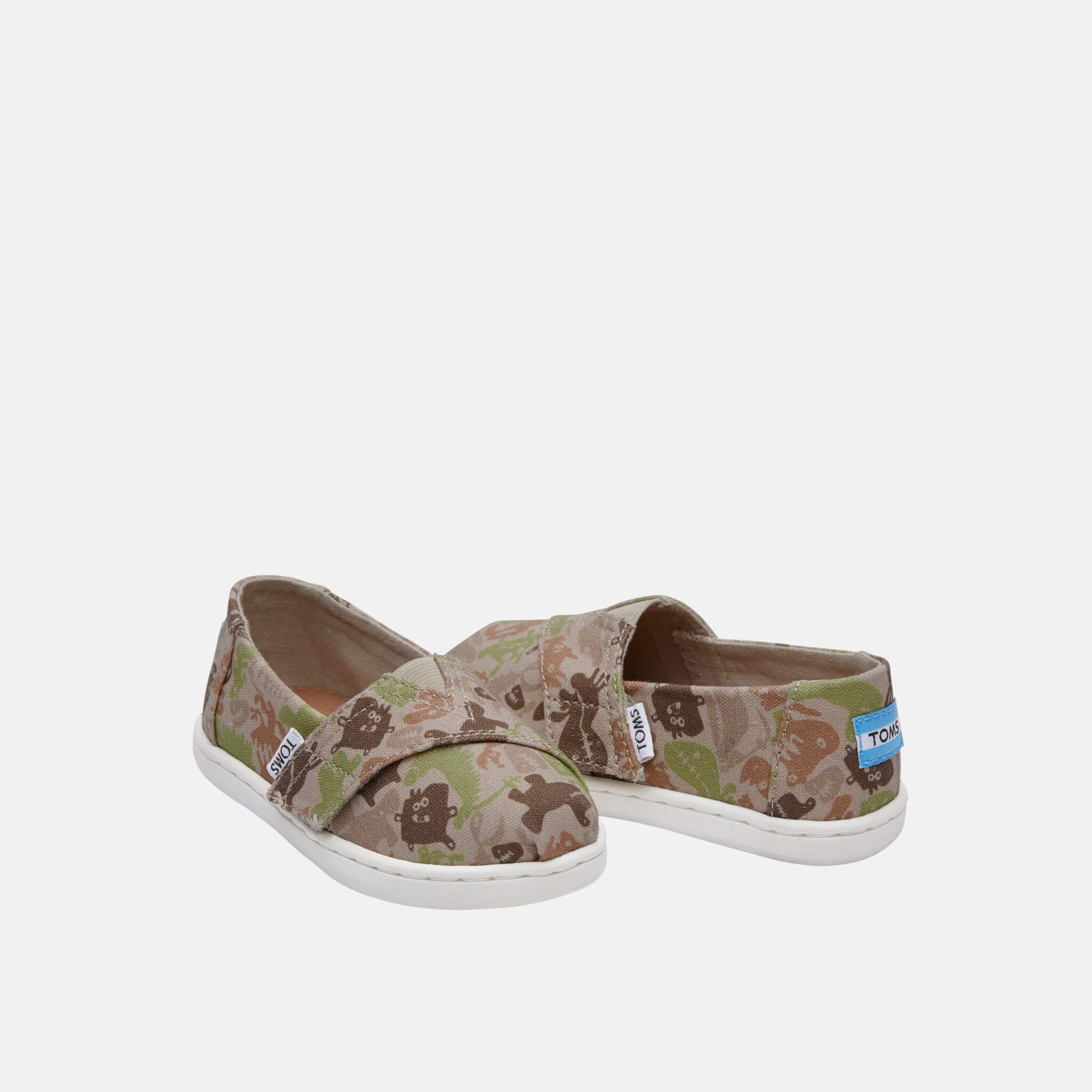 Dětské béžové TOMS Creatures Camo Seasonal Classics Tiny Alpargata