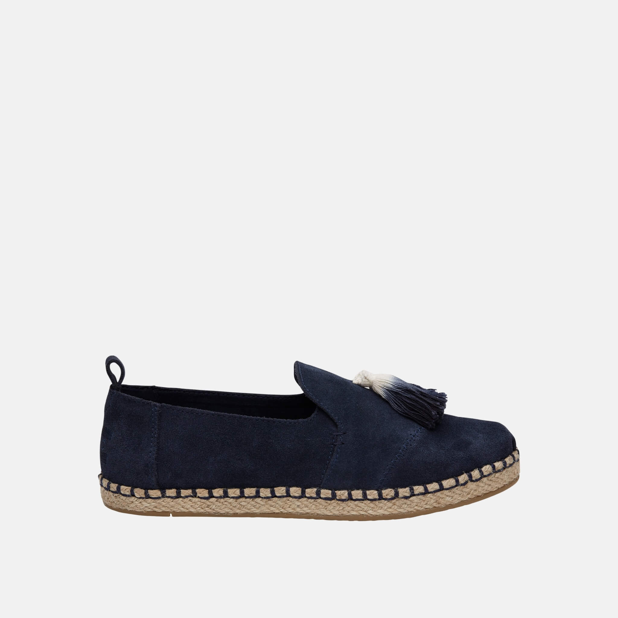 Dámské modré TOMS Tassel Suede Deconstructed Alpargata