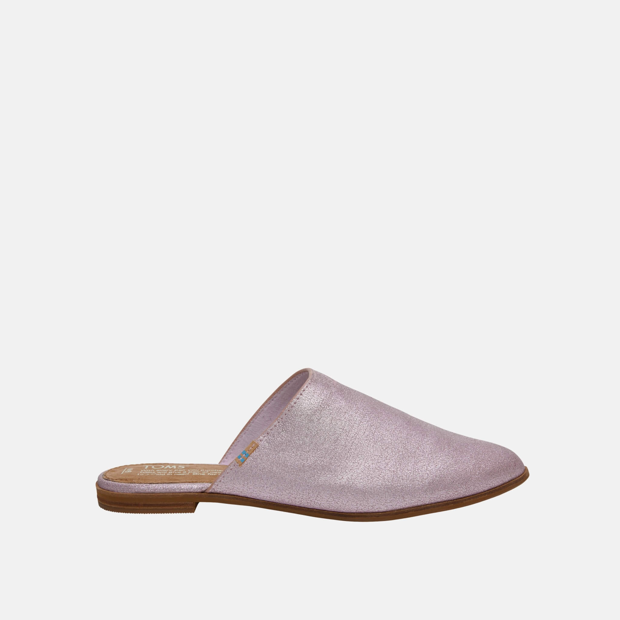 Dámské fialové pantofle TOMS Metallic Leather Jutti Mule