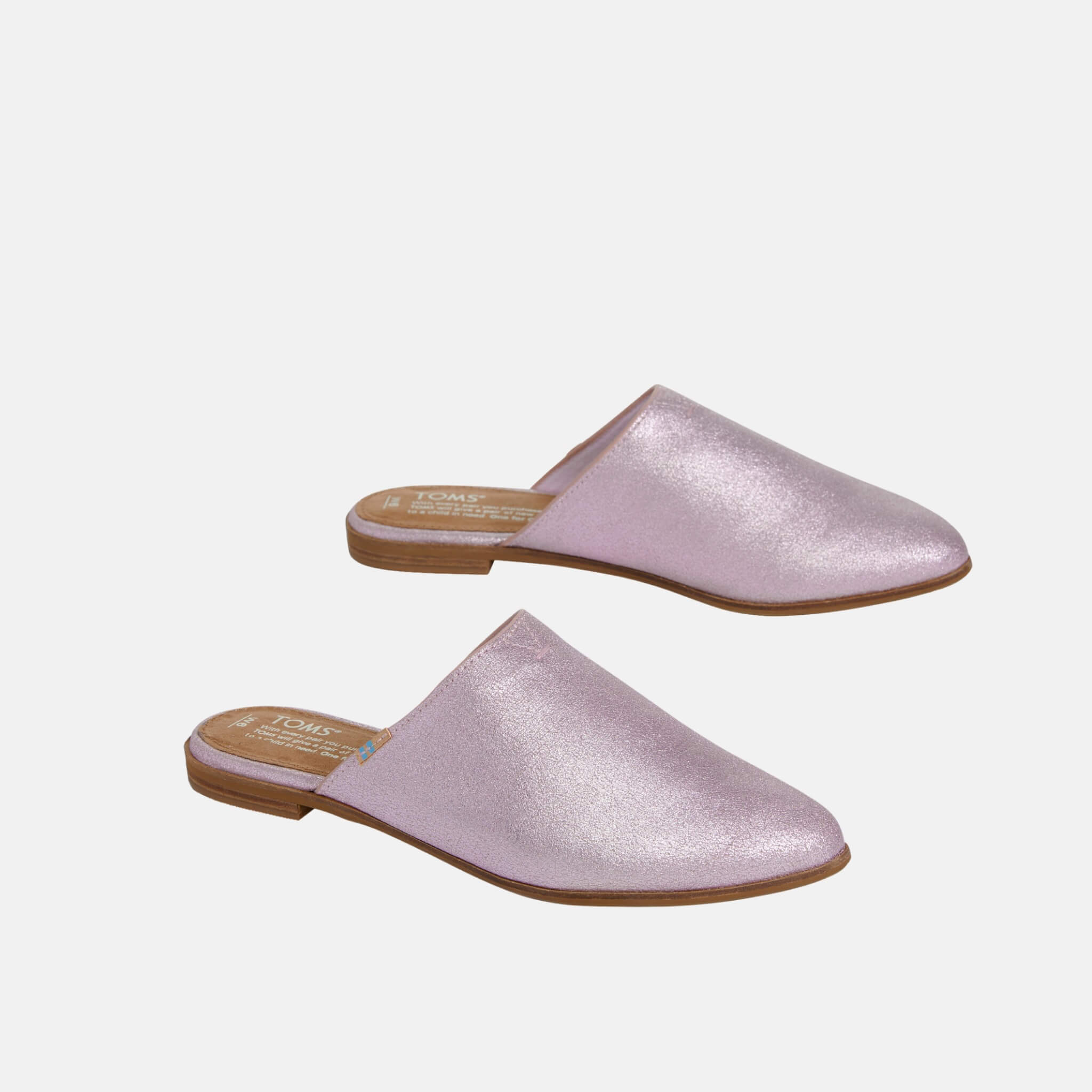 Dámské fialové pantofle TOMS Metallic Leather Jutti Mule