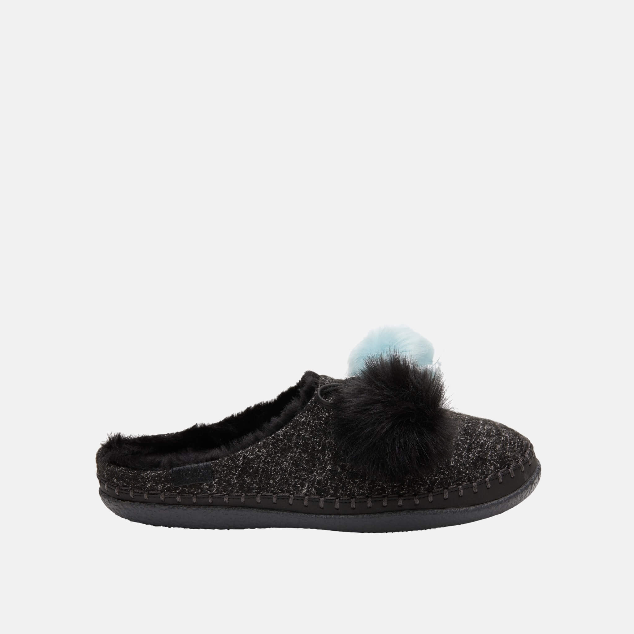 Dámské černé pantofle TOMS Pom Pom Ivy