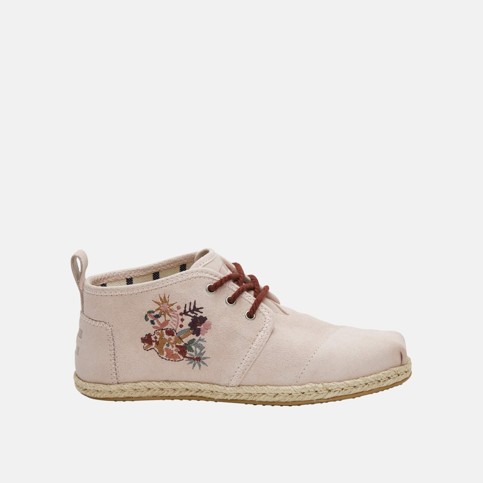 Dámské růžové kotníkové boty TOMS Embroidery Botas