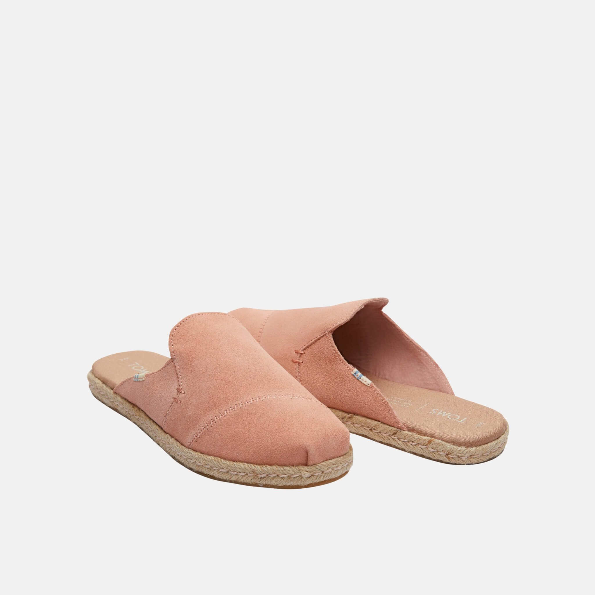 Dámské růžové pantofle TOMS Coral Pink Suede Nova Espadrile