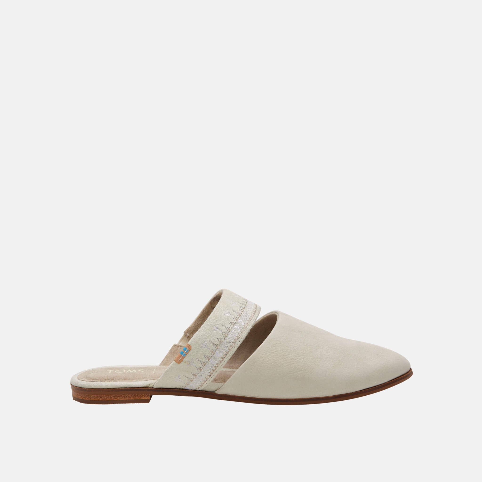 Dámské béžové pantofle TOMS Off White Nubuck Jutti Mule