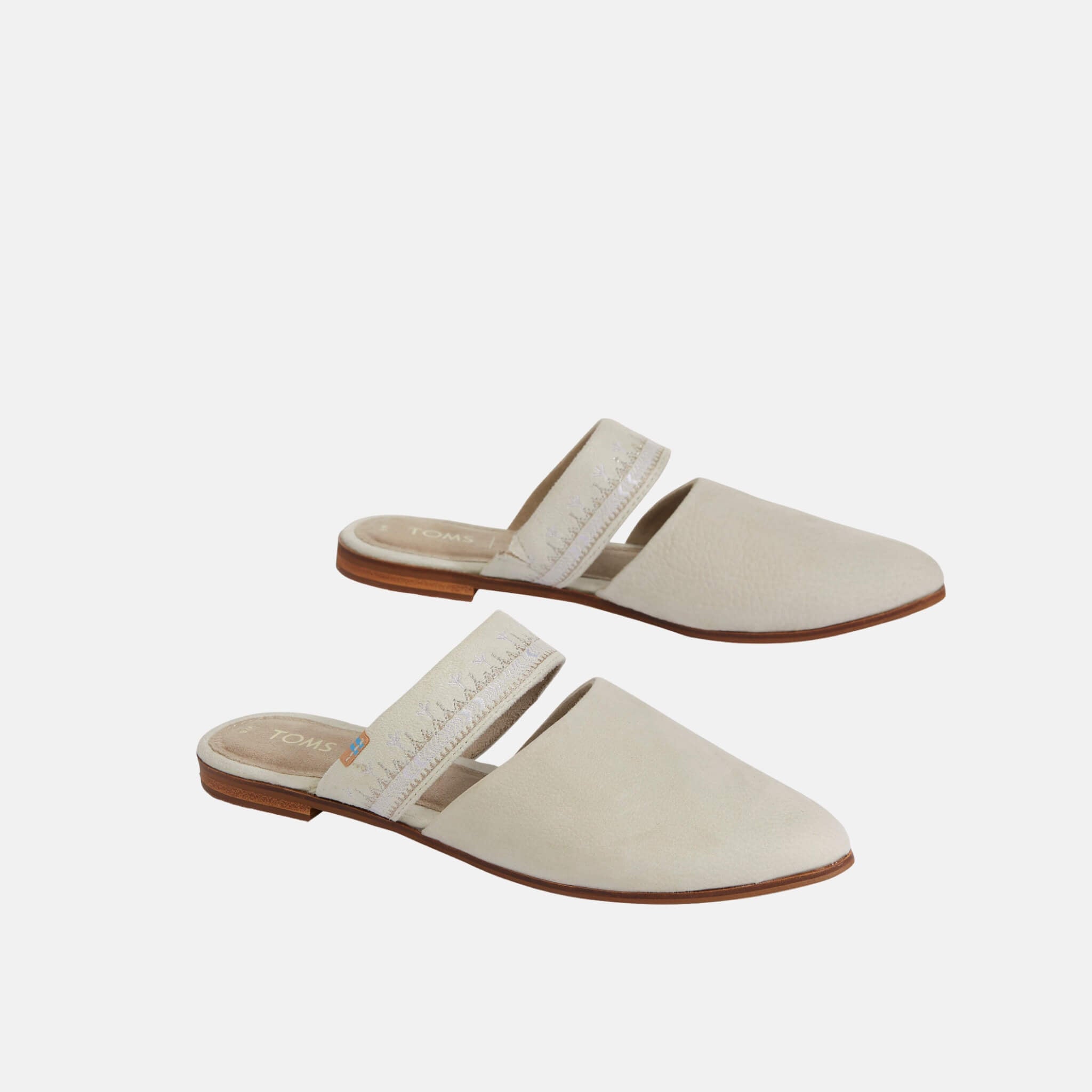 Dámské béžové pantofle TOMS Off White Nubuck Jutti Mule