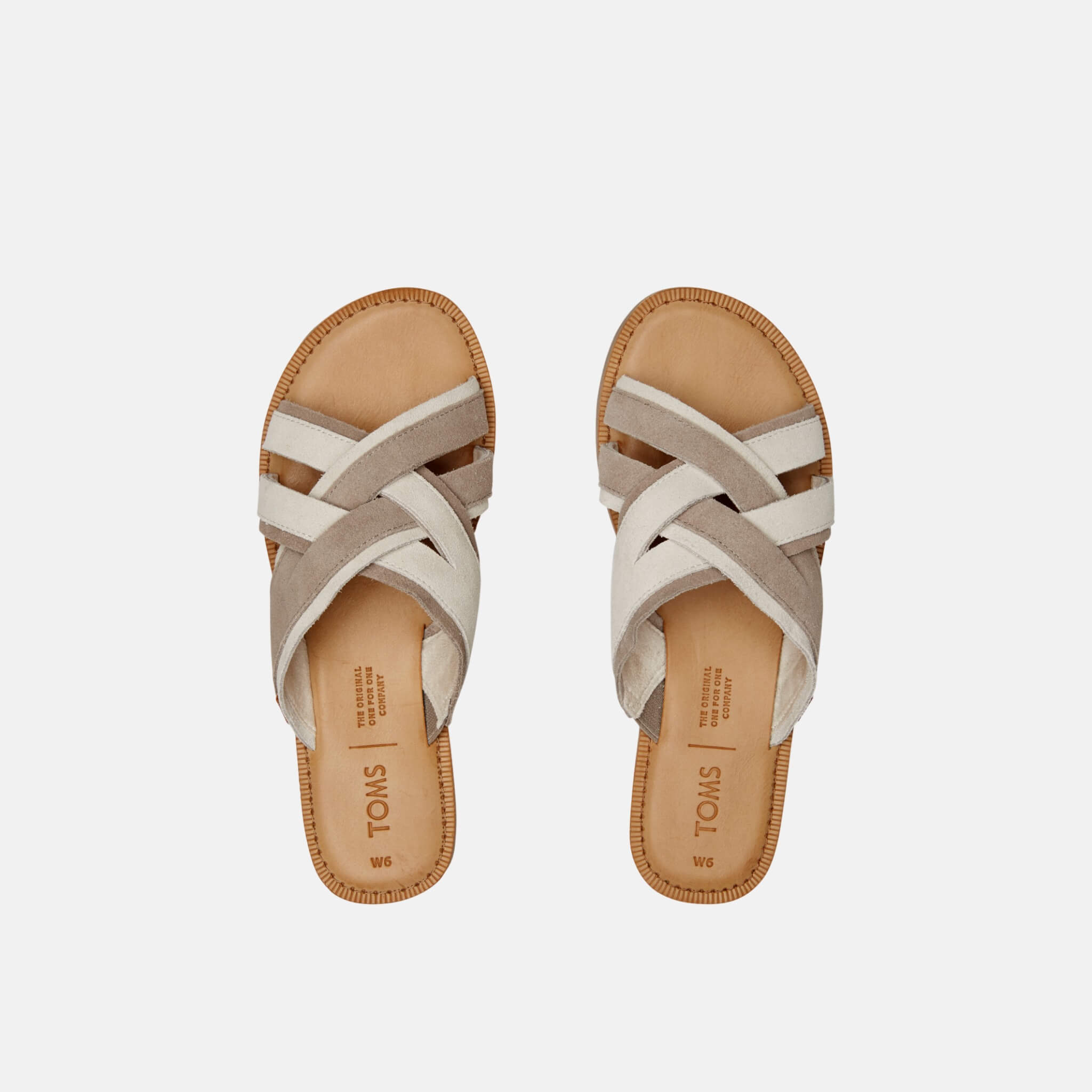 Dámské hnědé pantofle TOMS Suede Val Sandals