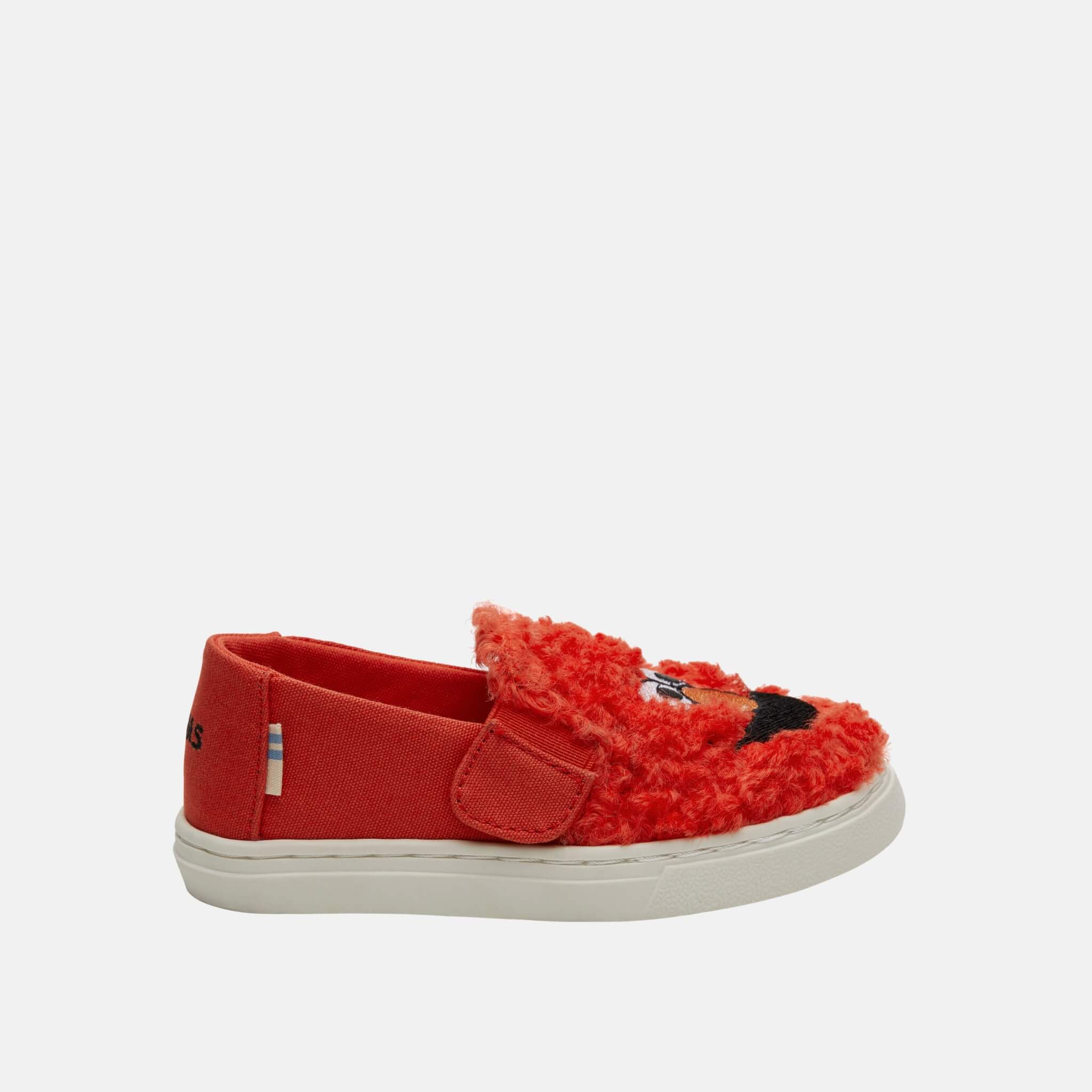 Dětské červené TOMS Sesame Street Elmo Tiny Luca Slip-on