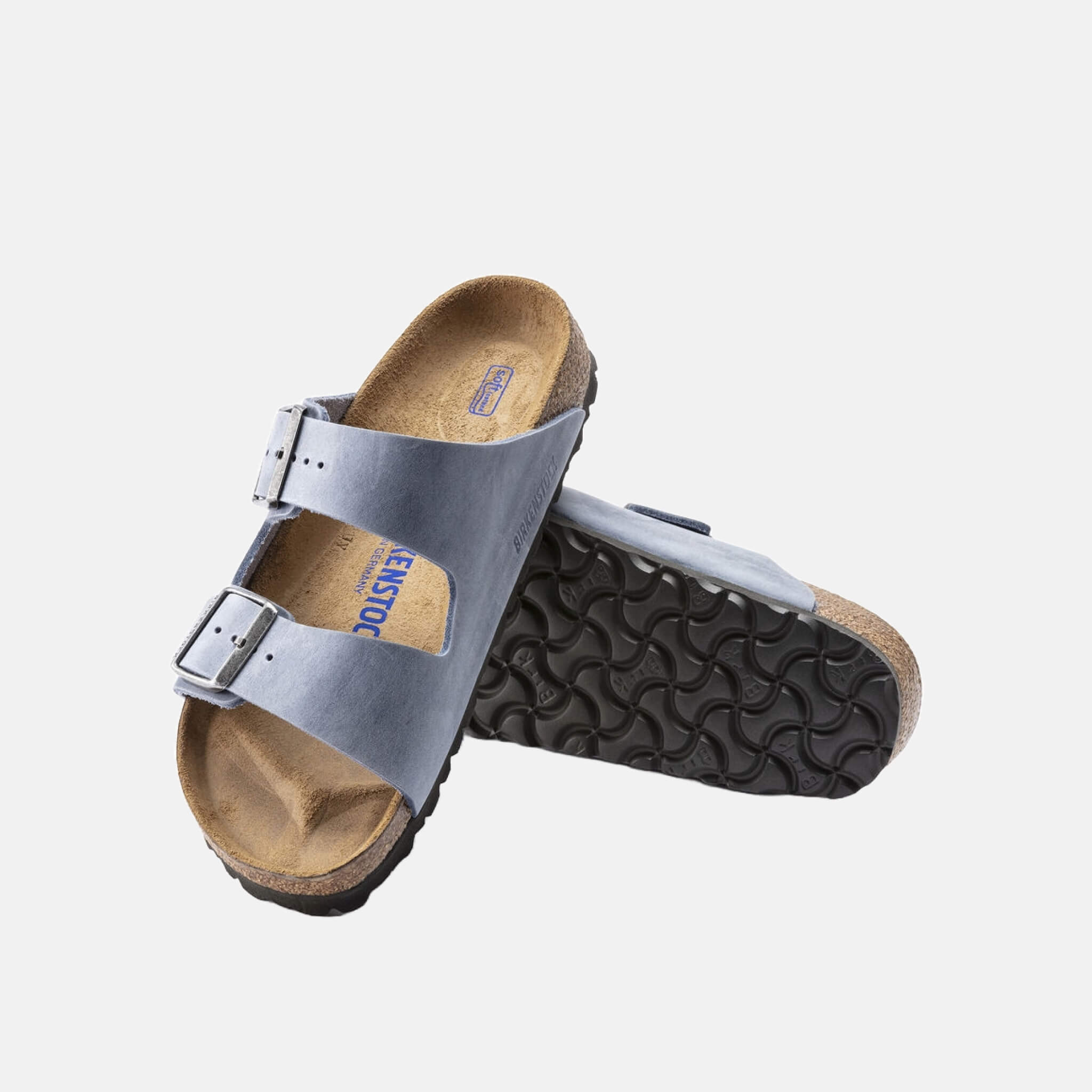 Modré pantofle Birkenstock Arizona Soft Footbed Oiled Leather