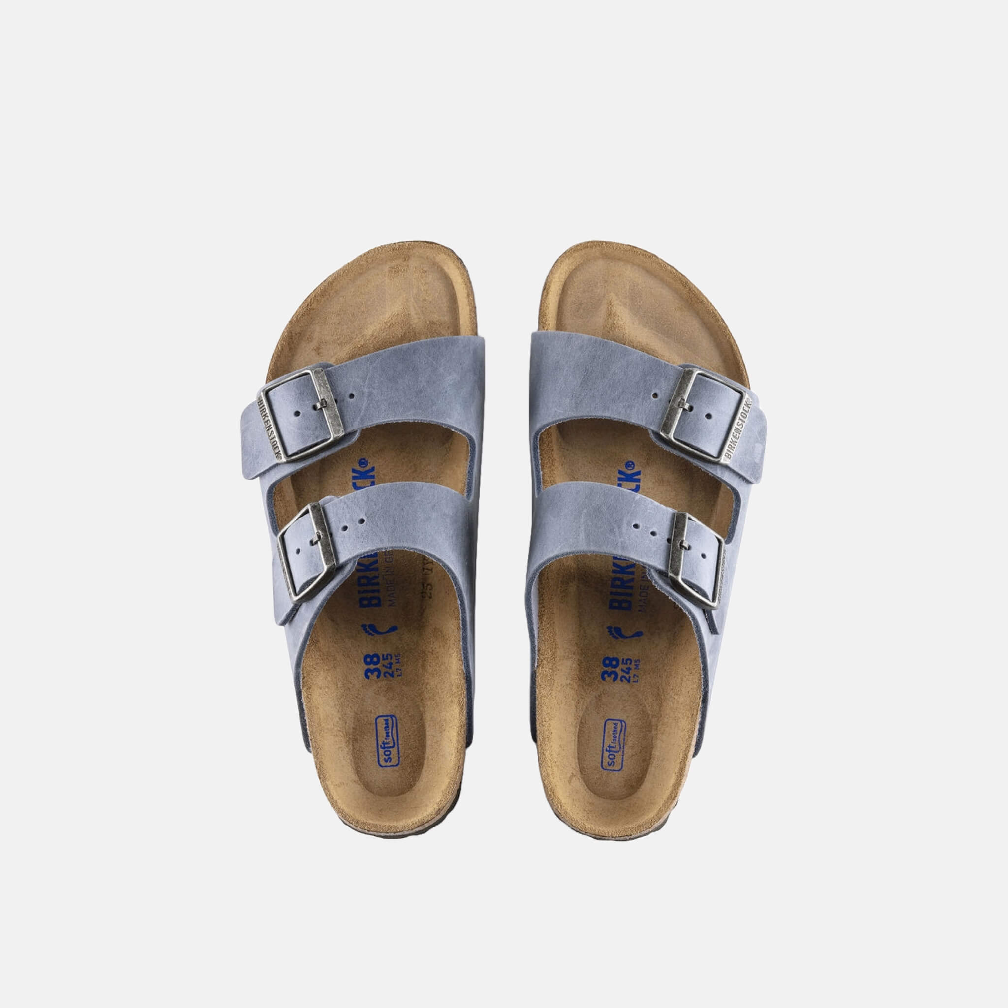 Modré pantofle Birkenstock Arizona Soft Footbed Oiled Leather