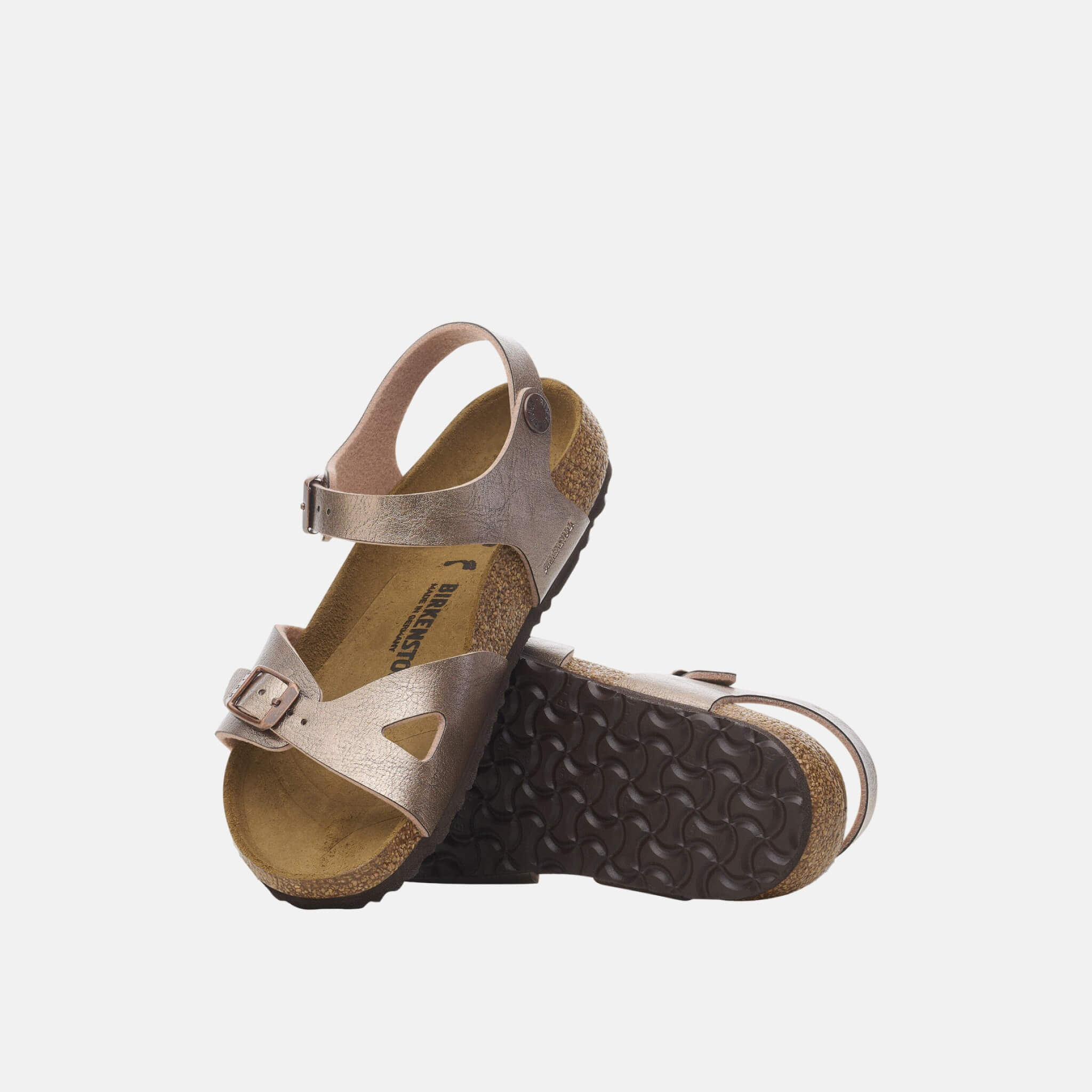 Dětské Měděné Regular Sandály Birkenstock Rio Birko-Flor