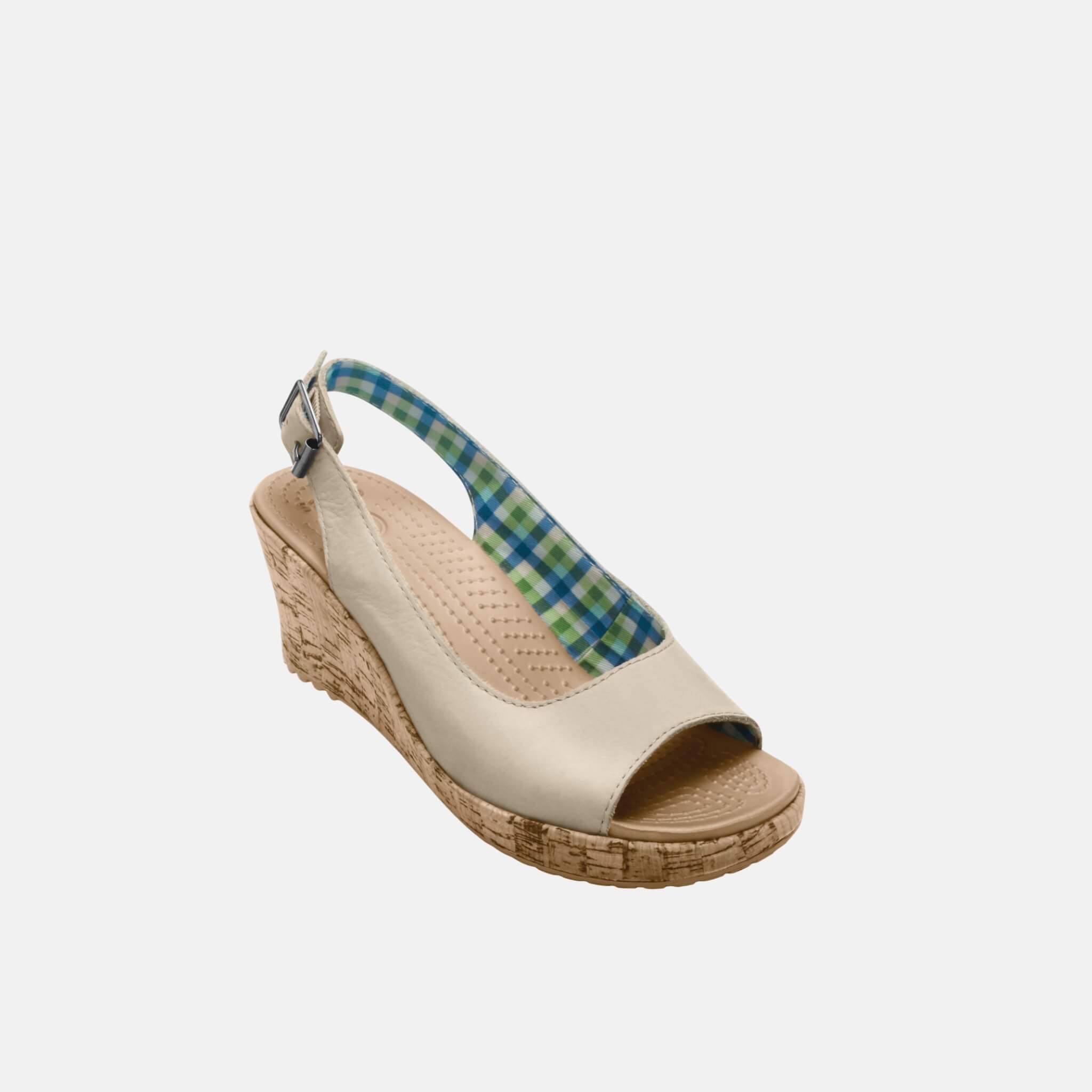 A-Leigh Wedge Leather Stucco