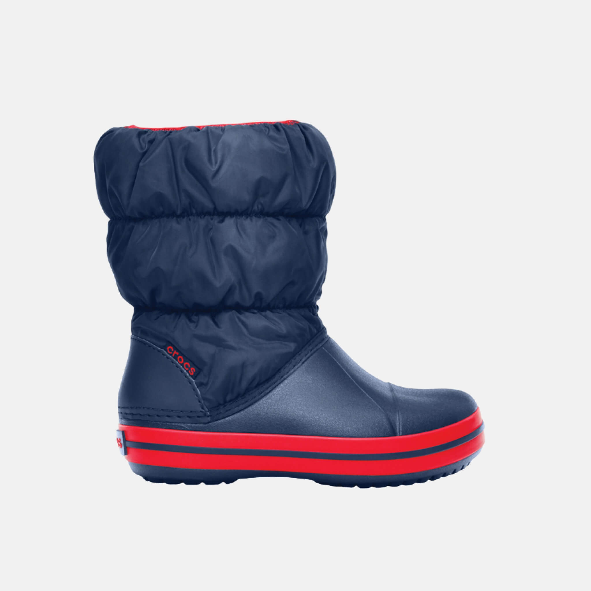 Winter Puff Boot Kids Navy/Red