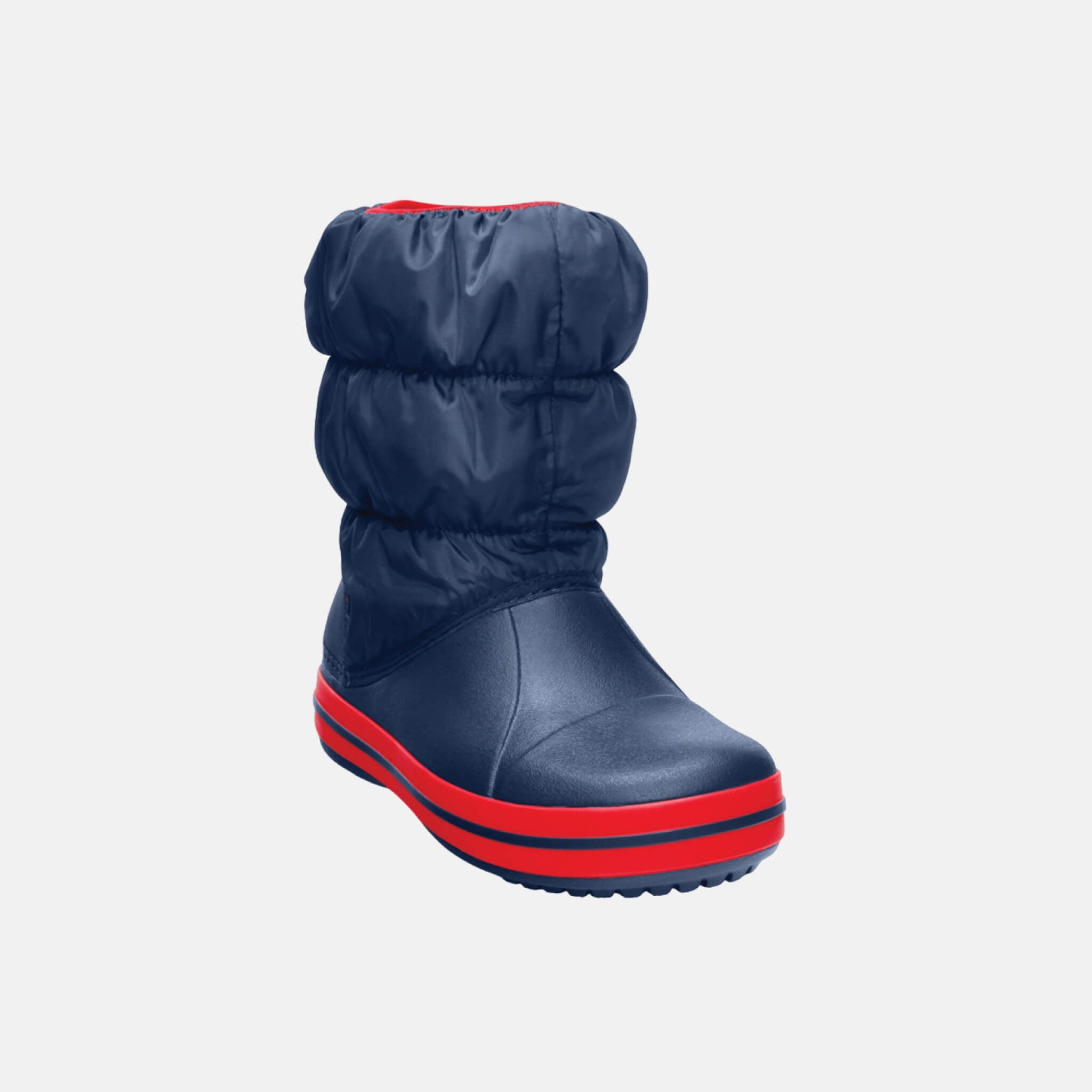 Winter Puff Boot Kids Navy/Red