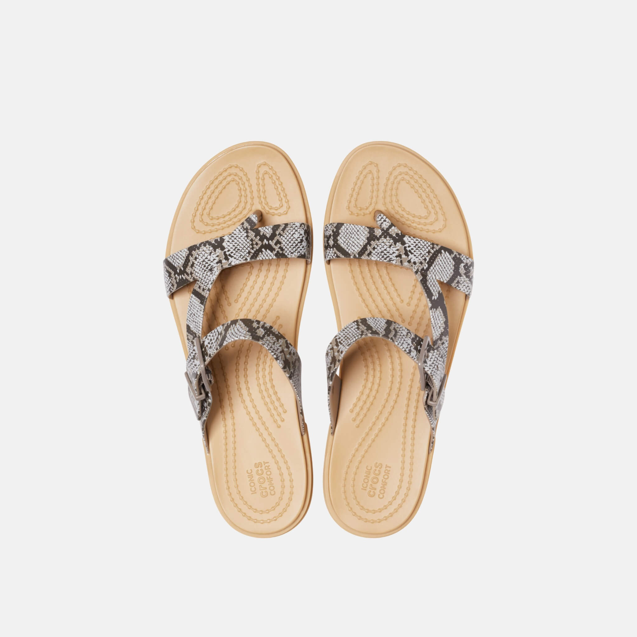 Crocs Tulum Toe Post Sandal W Mushroom/Stucco