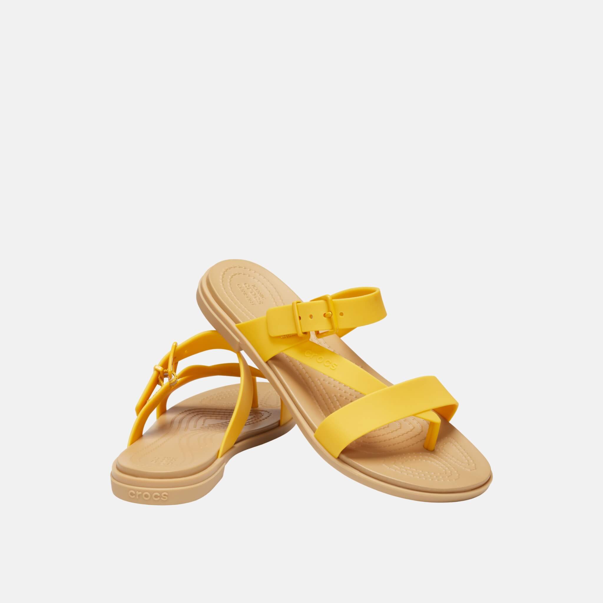 Crocs Tulum Toe Post Sandal W Canary/Tan