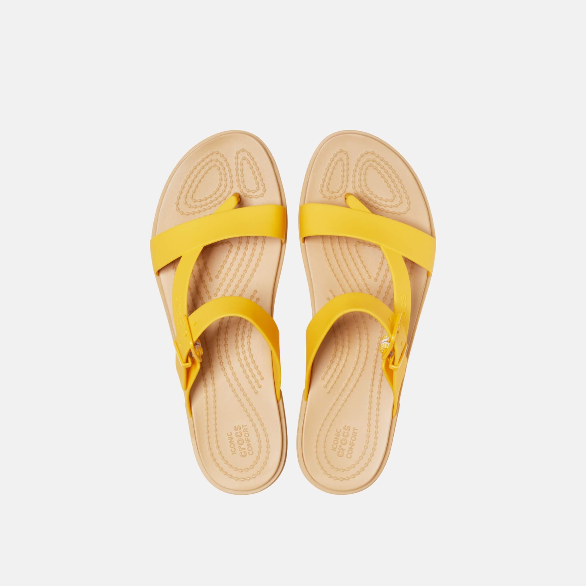 Crocs Tulum Toe Post Sandal W Canary/Tan