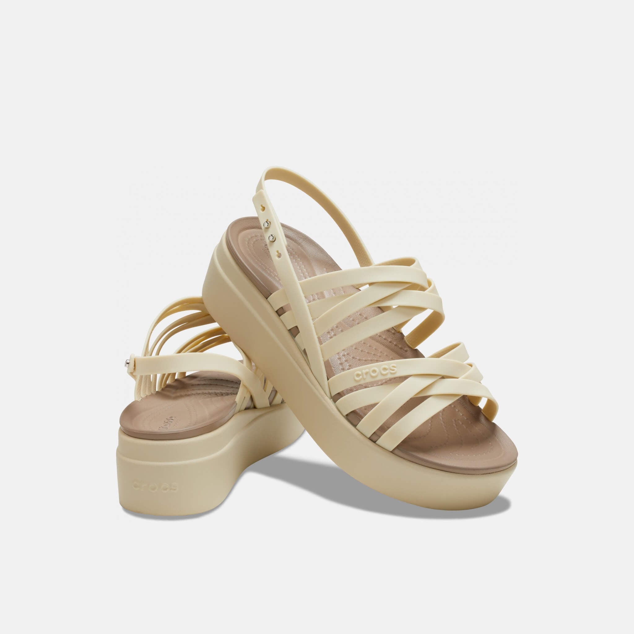 Brooklyn Strappy Low Wedge Bone