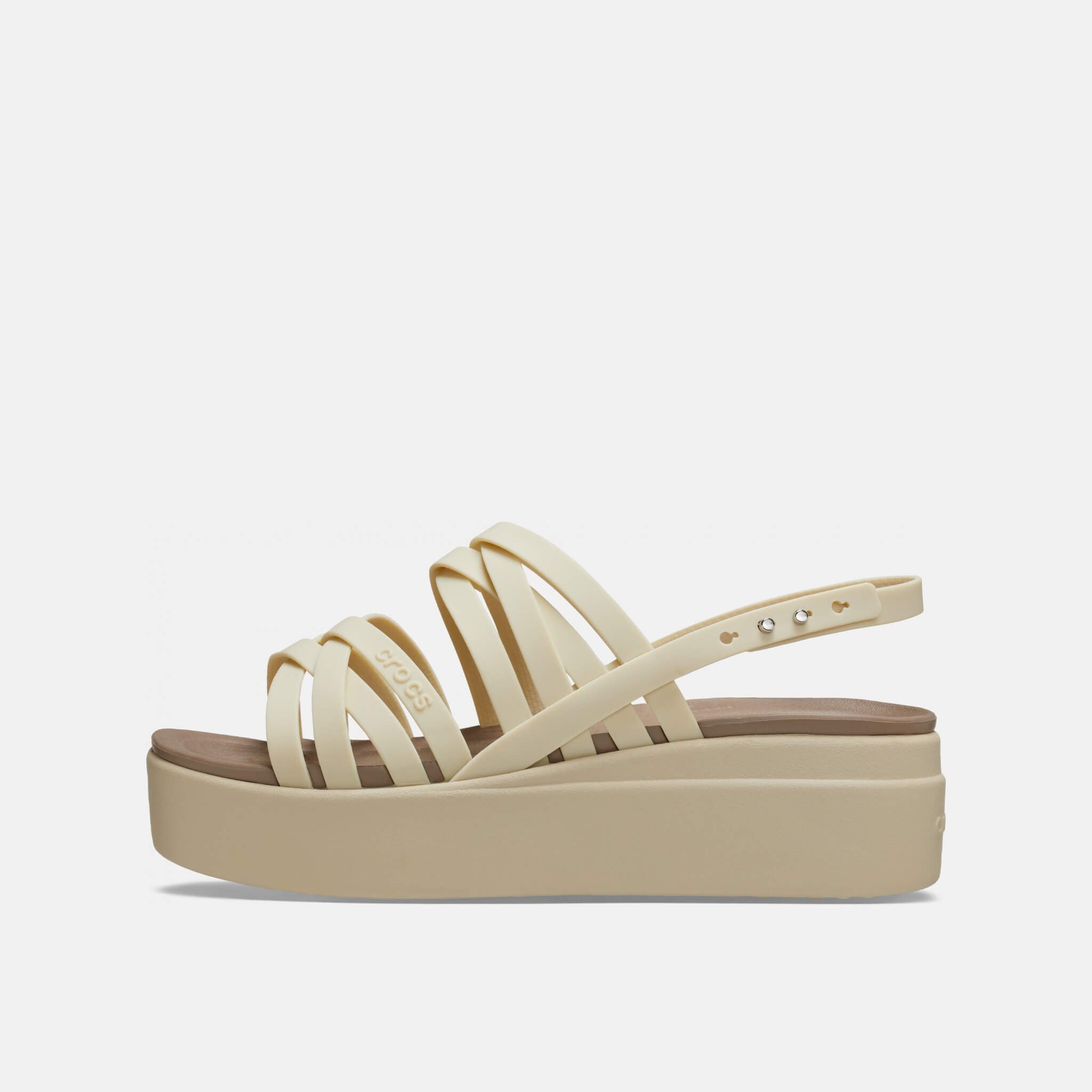 Brooklyn Strappy Low Wedge Bone