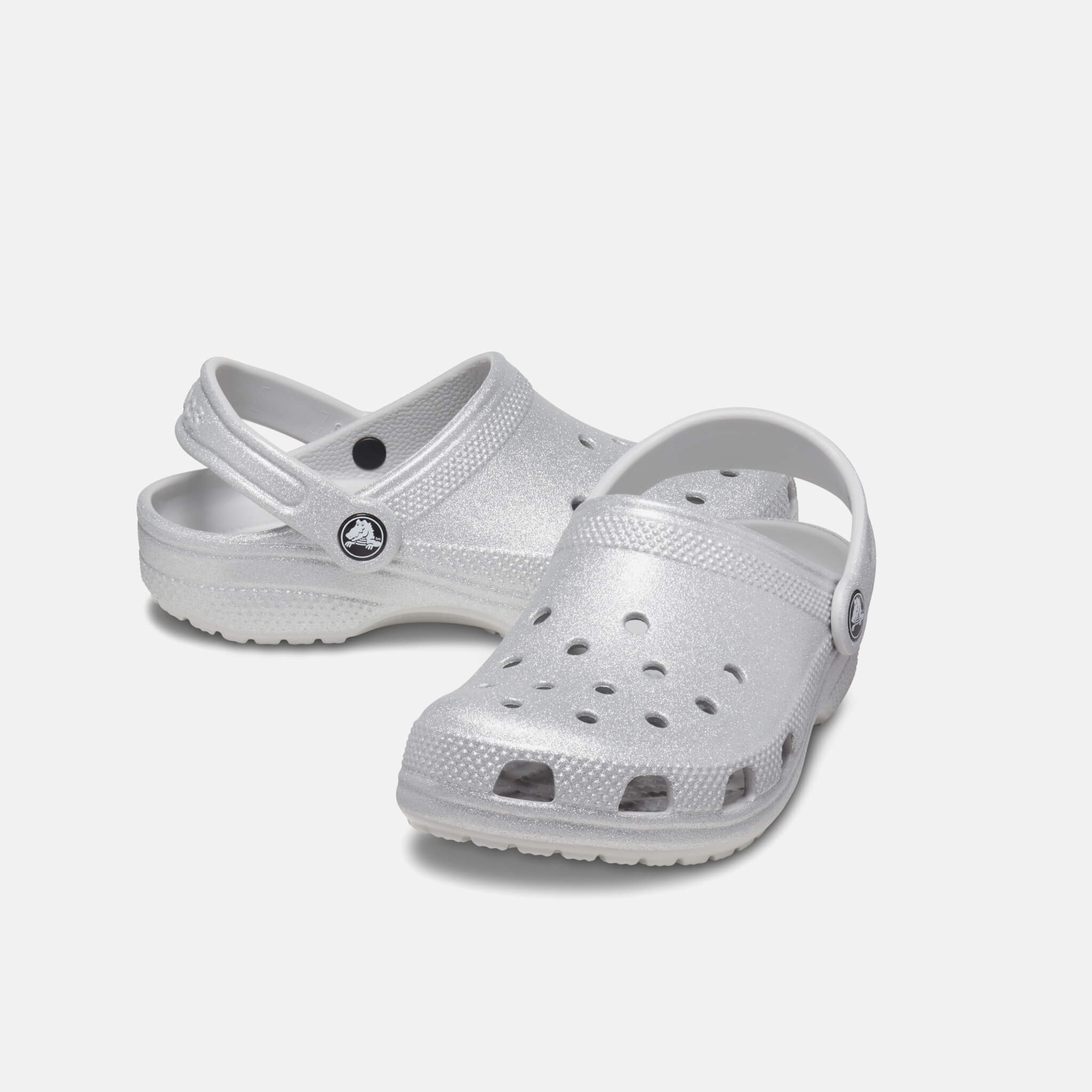 Classic Glitter Clog T Silver Glitter