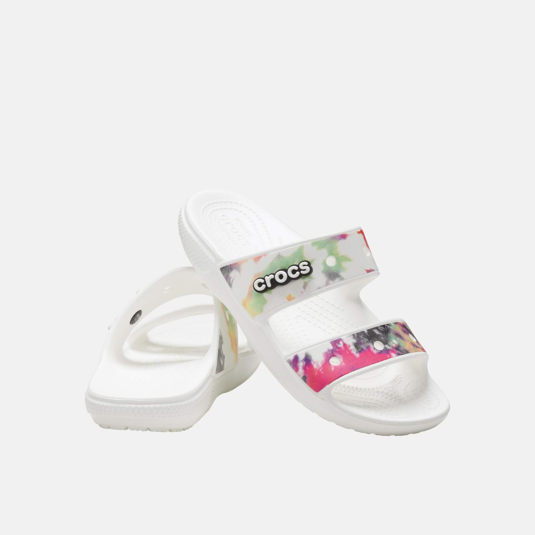 Classic Crocs Tie Dye Graphic Sandal White/Multi