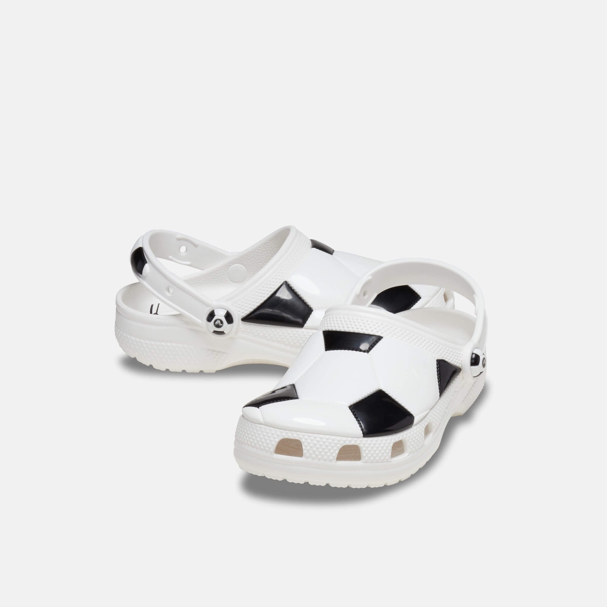 Classic Soccer Ball Clog K White/Black