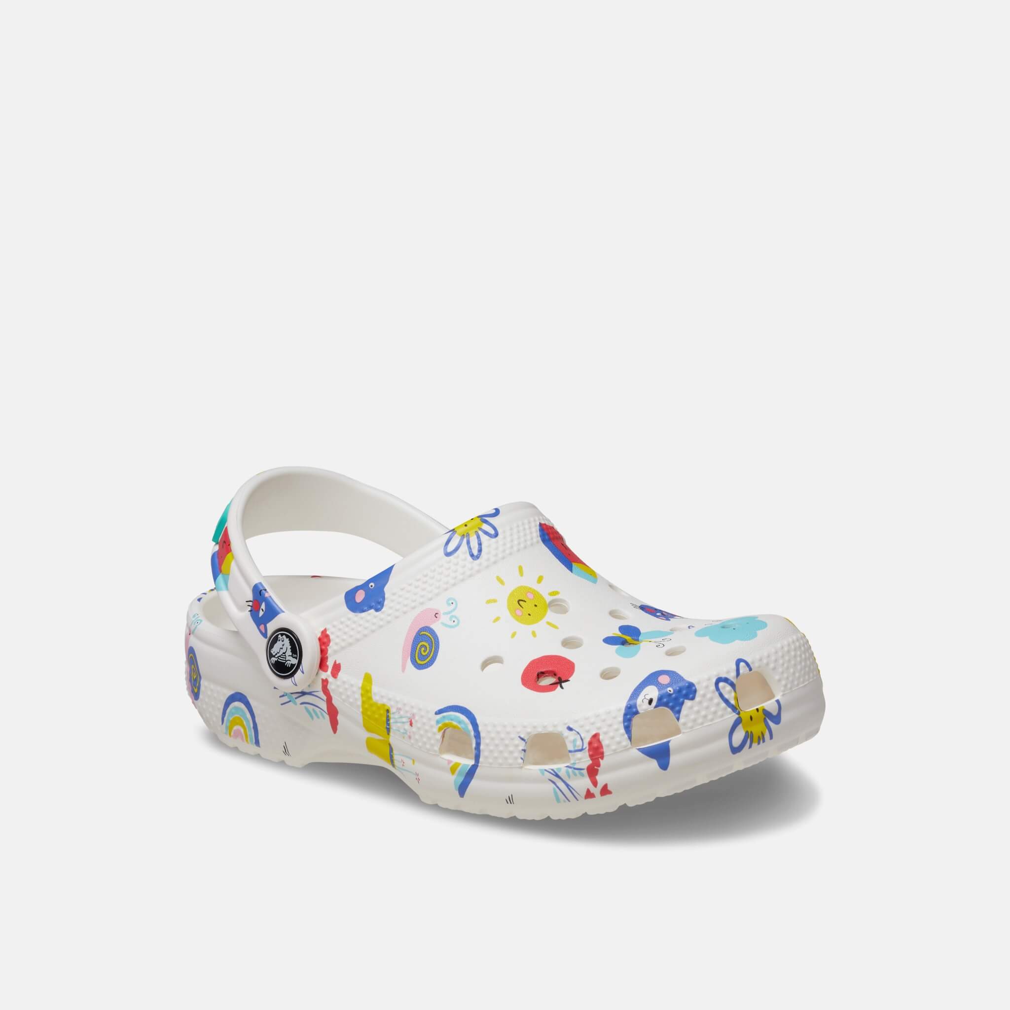 Classic Doodle Print Clog K White/Multi