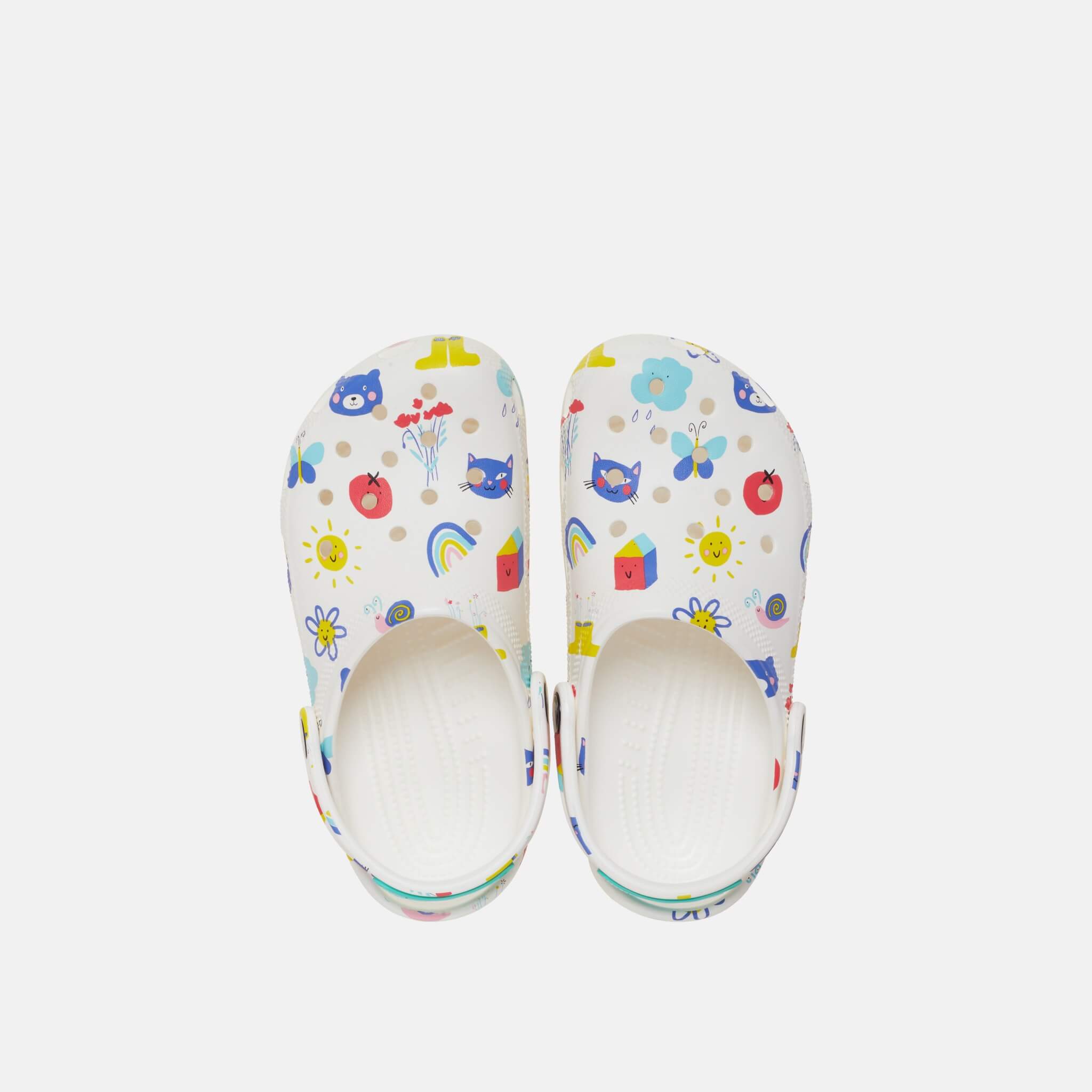 Classic Doodle Print Clog K White/Multi