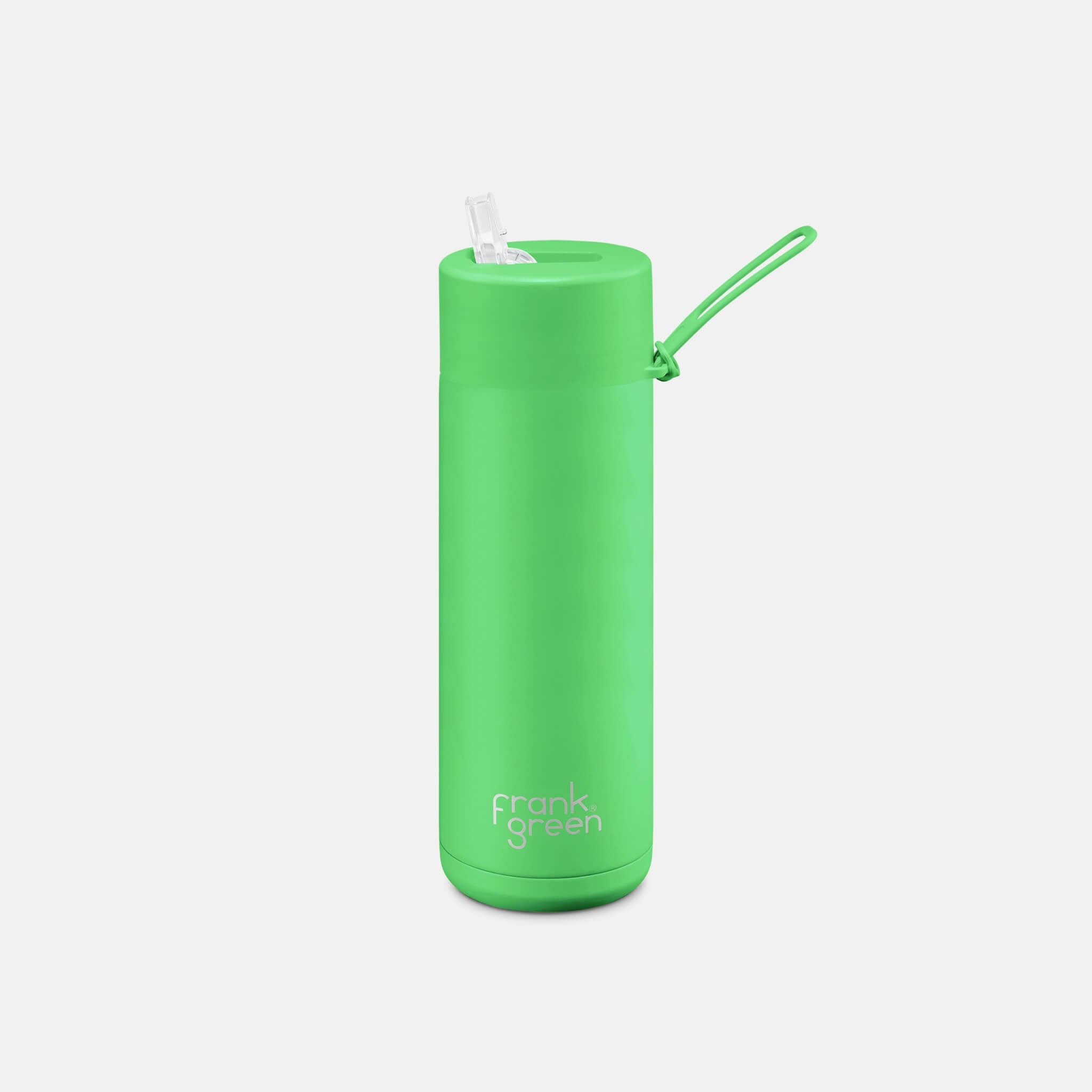 Ceramic Reusable Bottle Neon Green