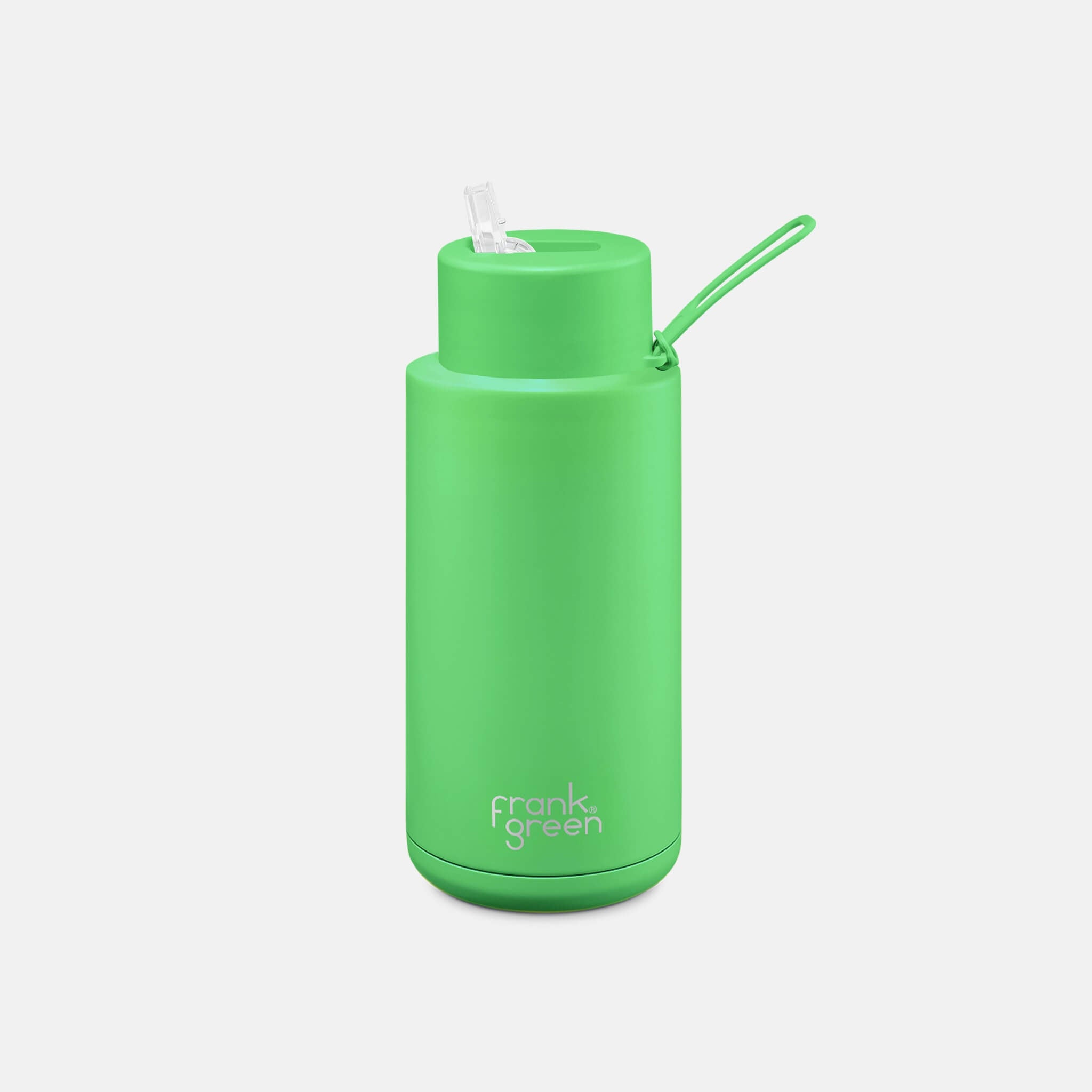 Ceramic Reusable Bottle Neon Green