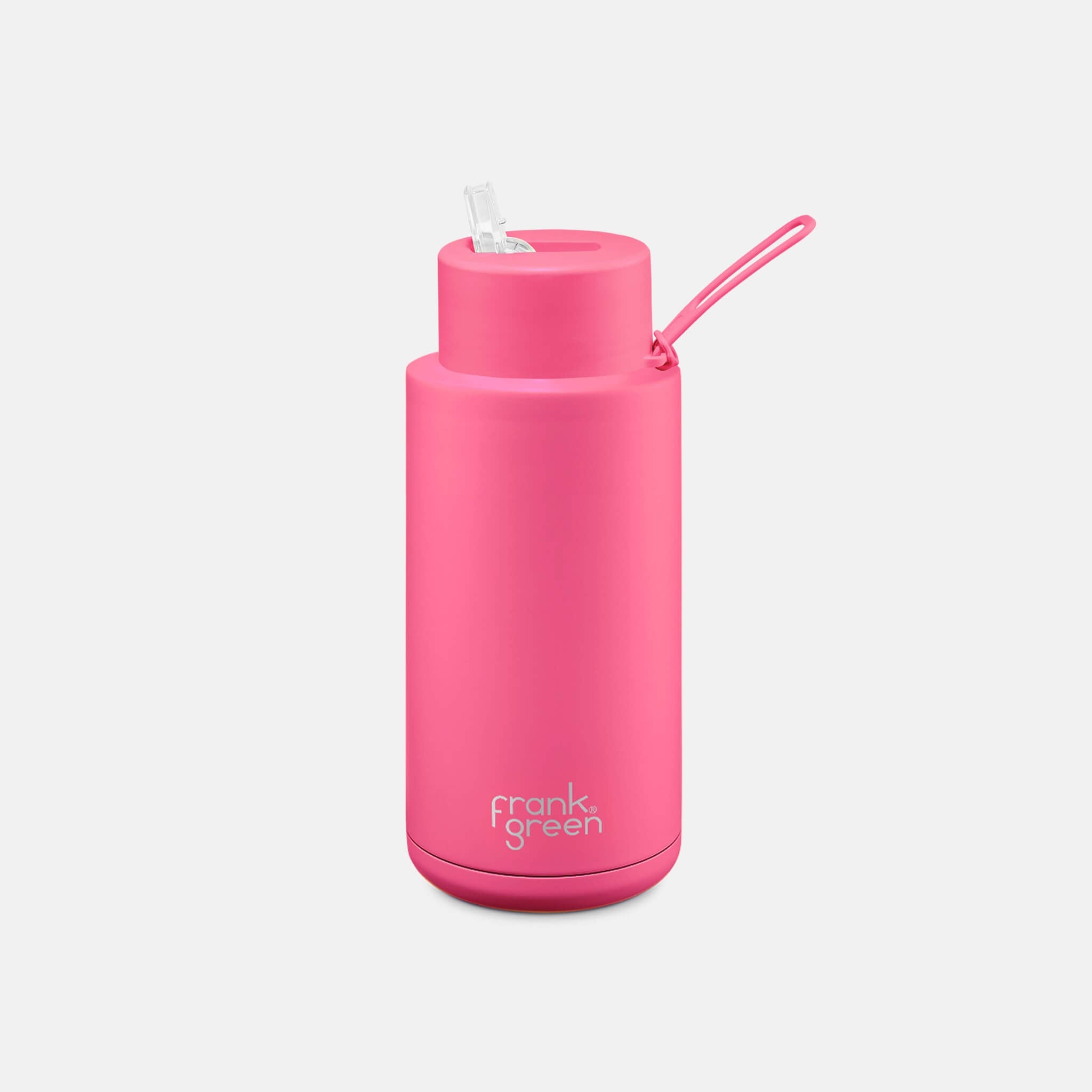 Ceramic Reusable Bottle Neon Pink