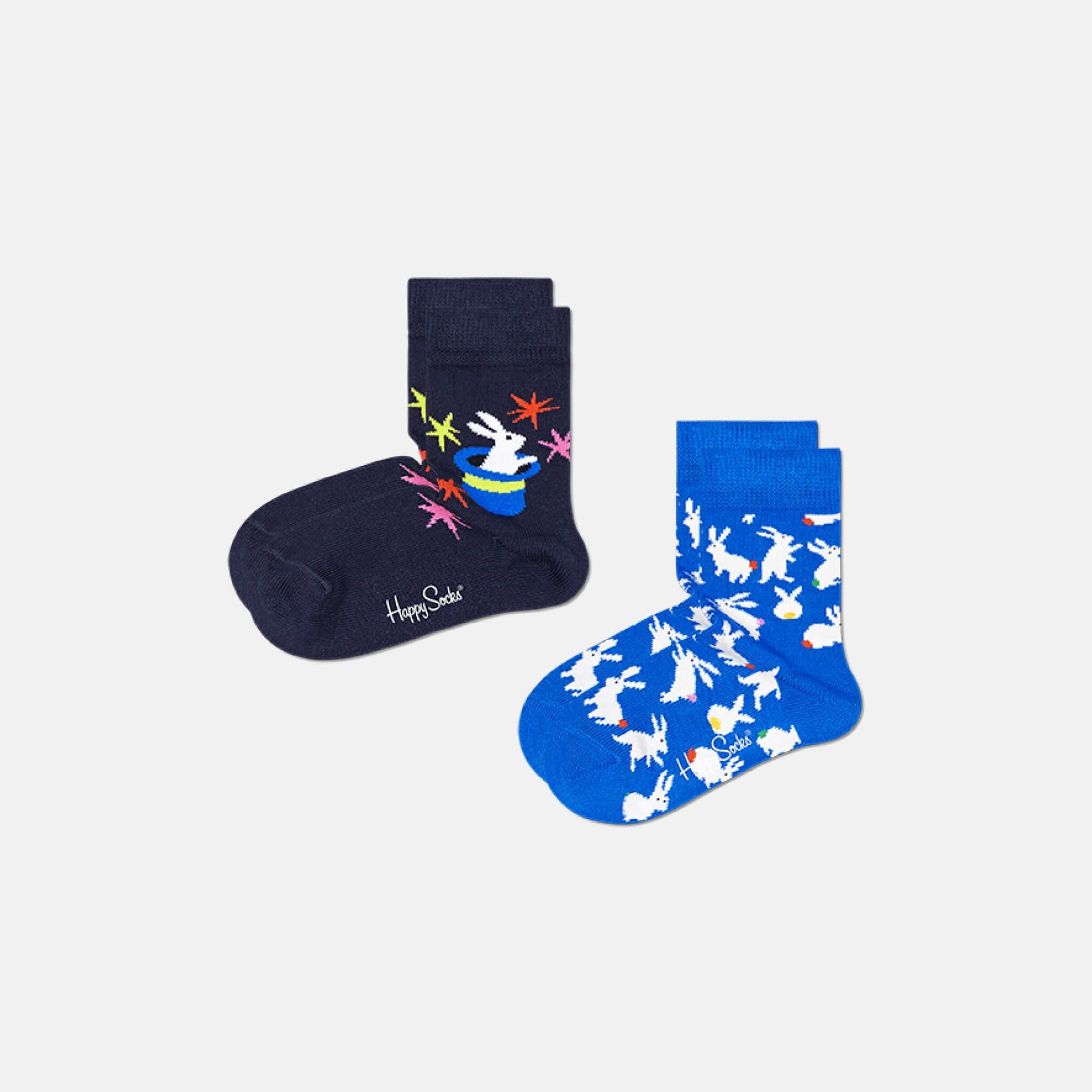 Dětské ponožky Happy Socks s králíčky, vzor Magic - 2 páry