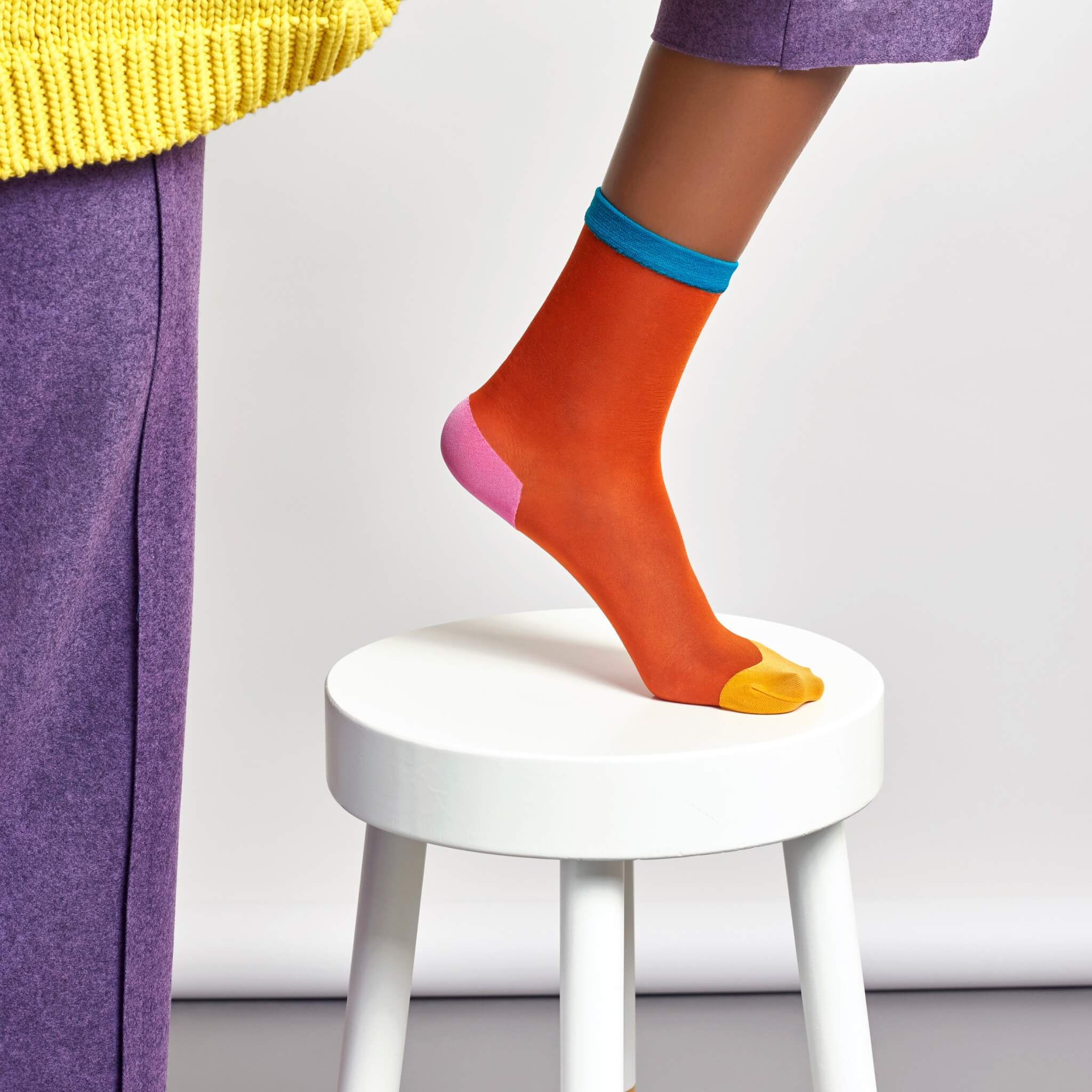 Dámské oranžové ponožky Happy Socks Frankie // kolekce Hysteria