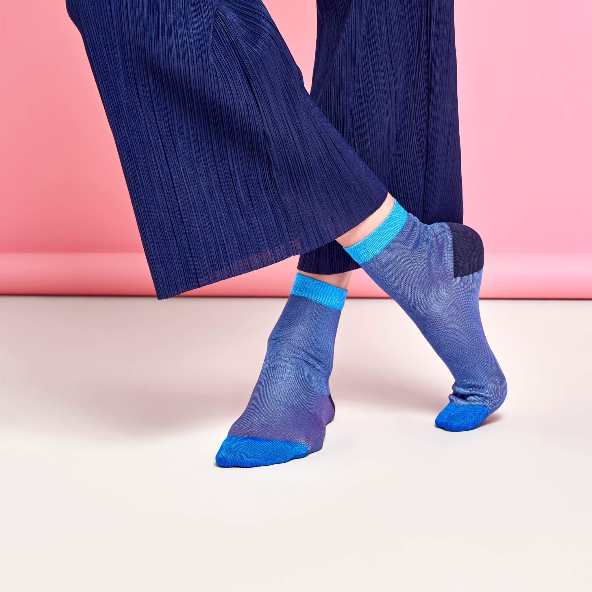 Dámské modré ponožky Happy Socks Grace // kolekce Hysteria