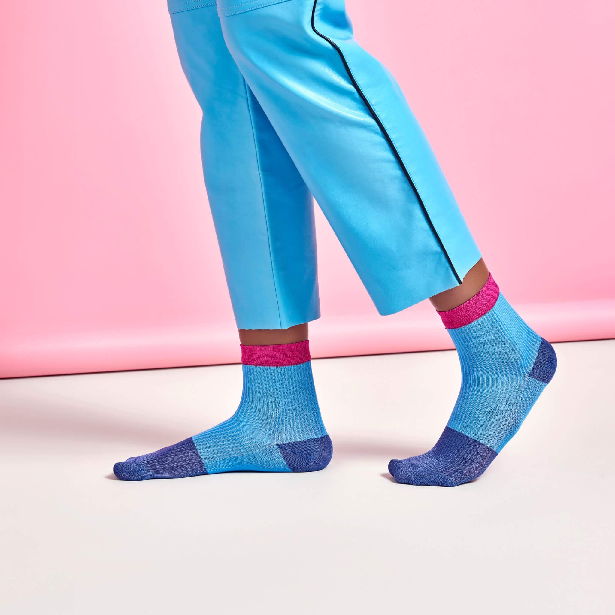 Dámské modré ponožky Happy Socks Janna // kolekce Hysteria