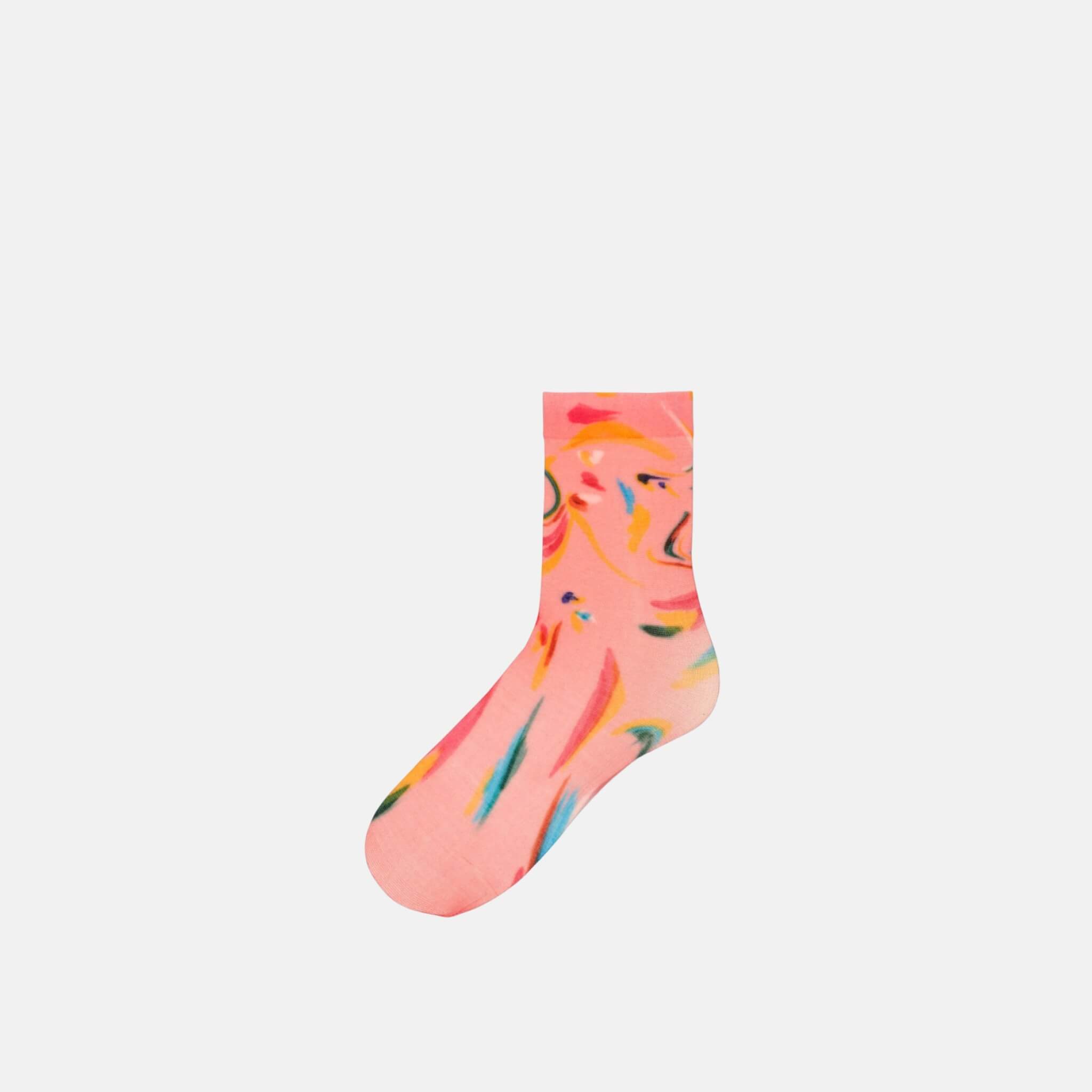 Dámské růžové ponožky Happy Socks Mia // kolekce Hysteria