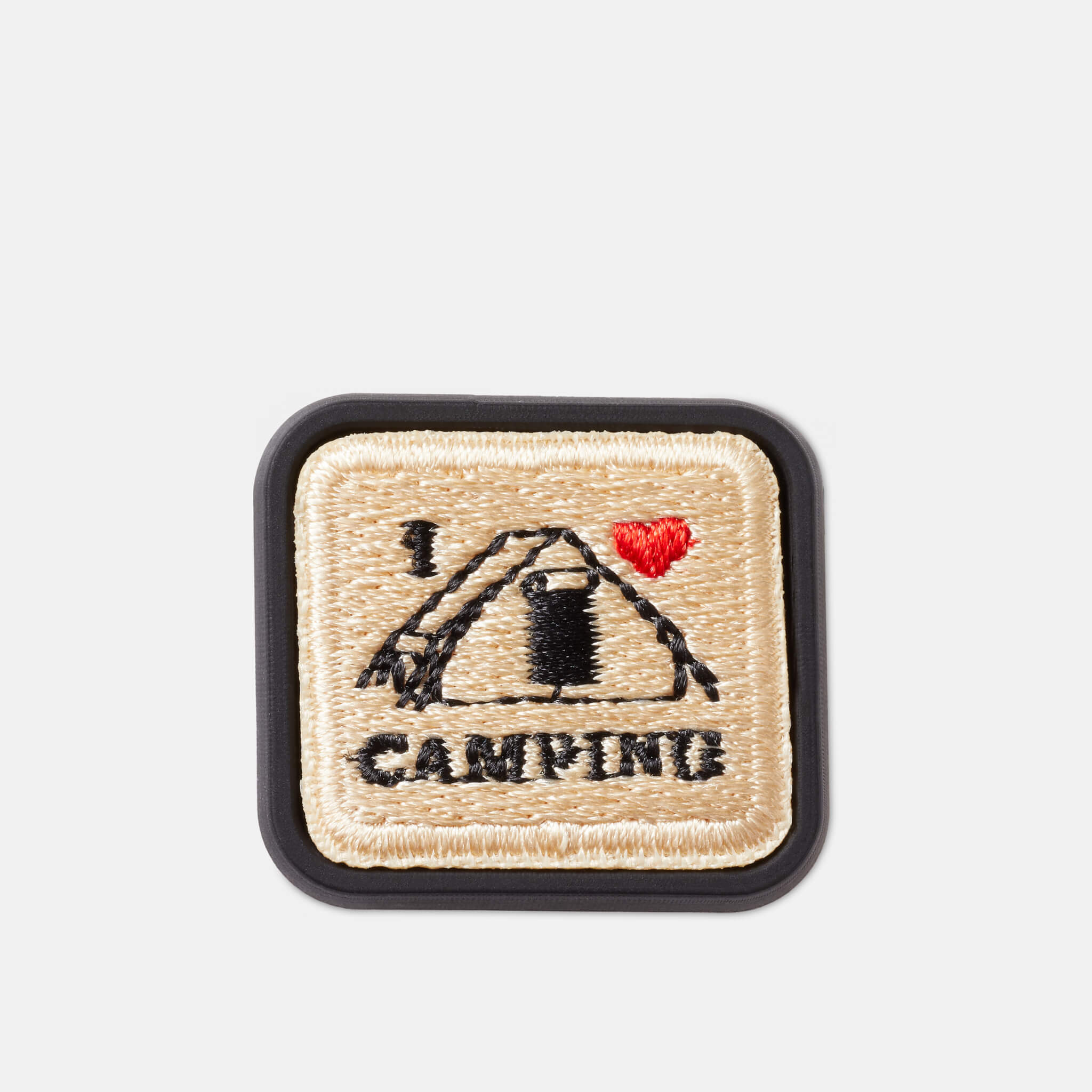 Odznáček Jibbitz - I Love Camping Patch