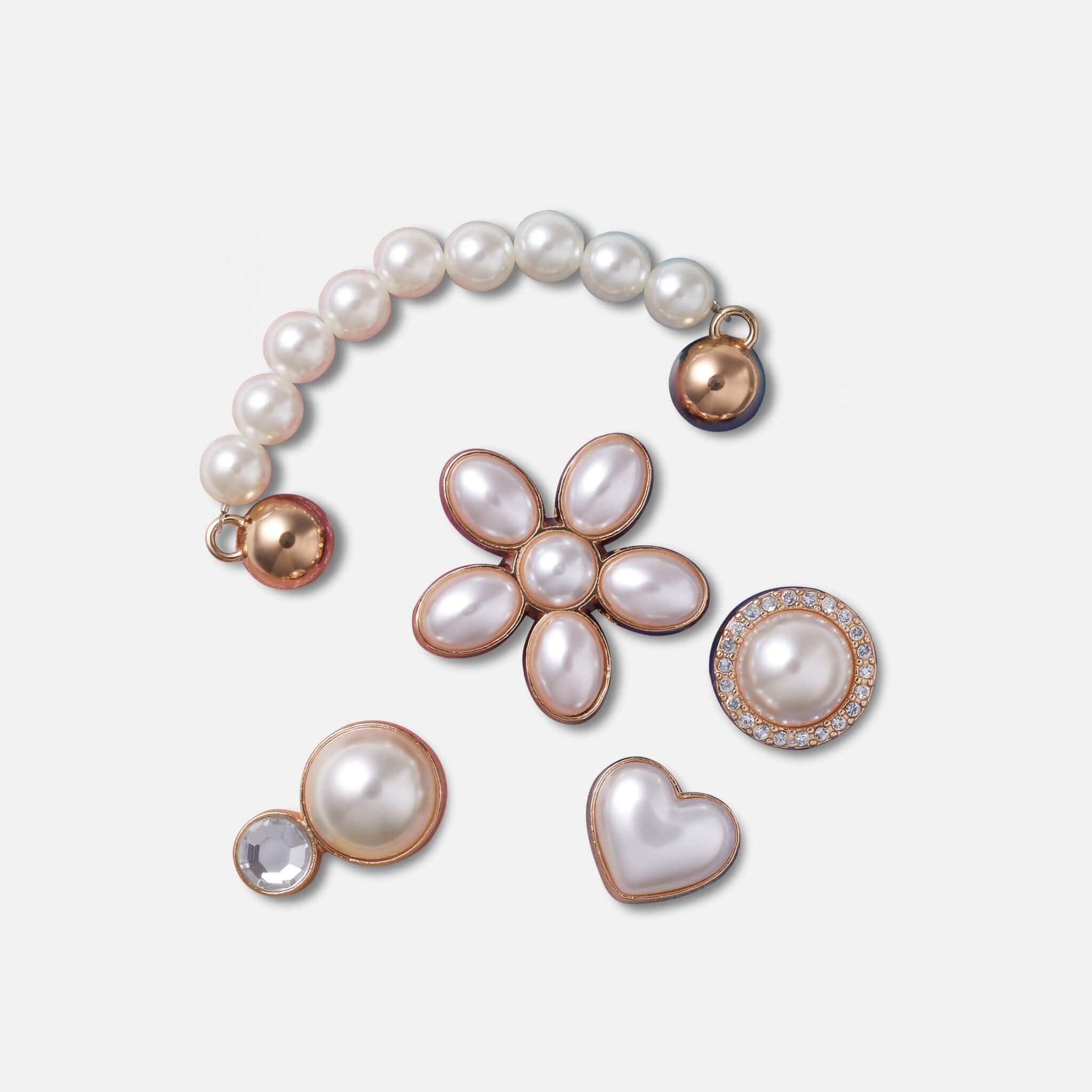 Odznáček Jibbitz – Dainty Pearl Jewelry – 5 ks